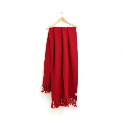 Vlněná deka červená 150 x 200 cm