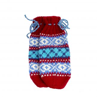 Vlněné ponožky červeno-bílo-modré č. 37-38
