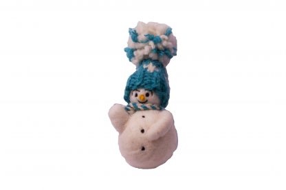 Sněhulák s modrou čepicí