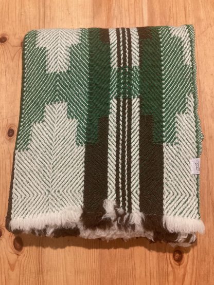 Vlněná deka velmi silná zelená 150 x 200 cm