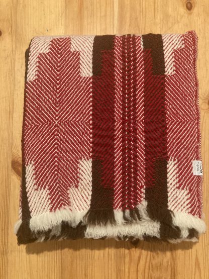 Vlněná deka velmi silná červená 150 x 200 cm